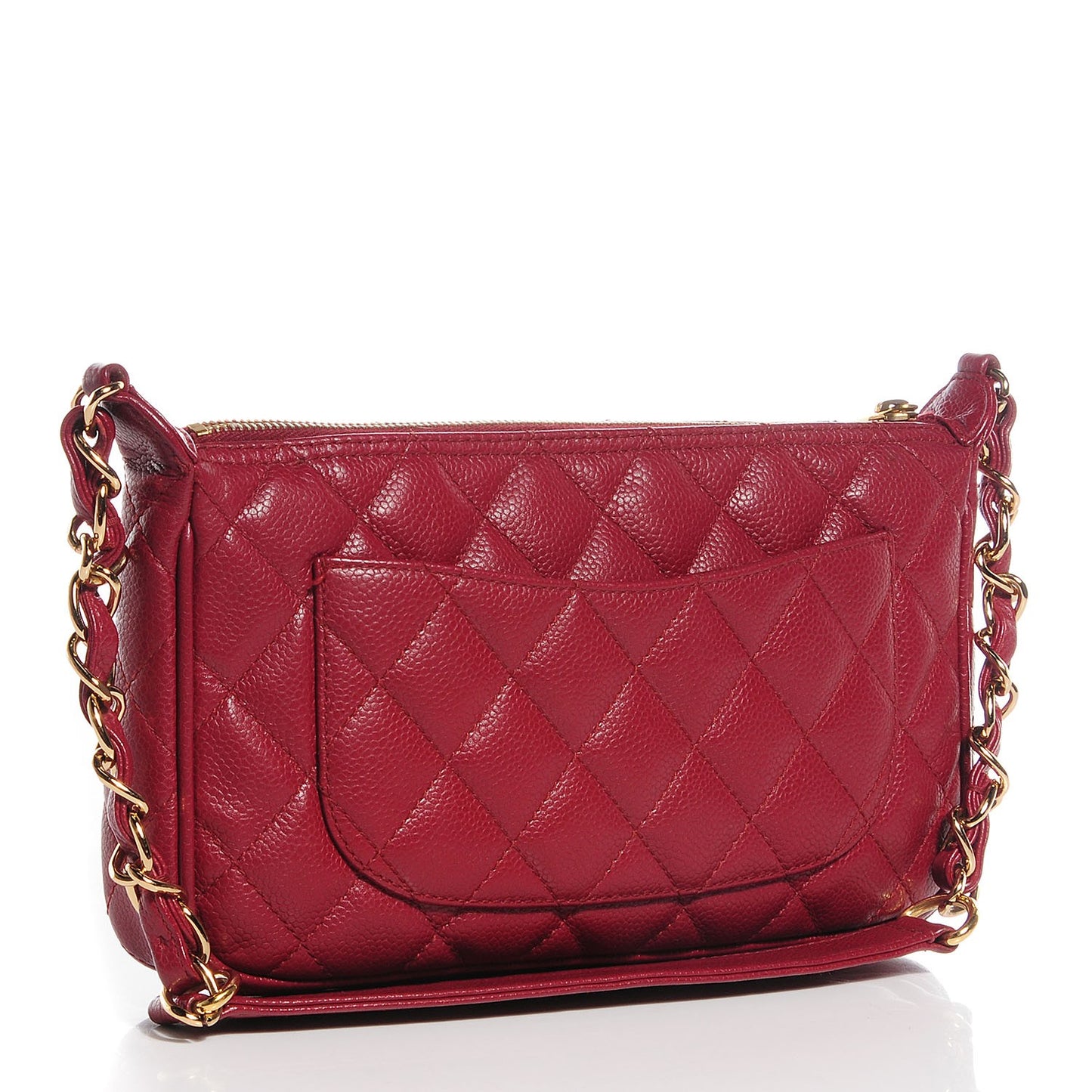 Caviar Quilted Shoulder Bag Red