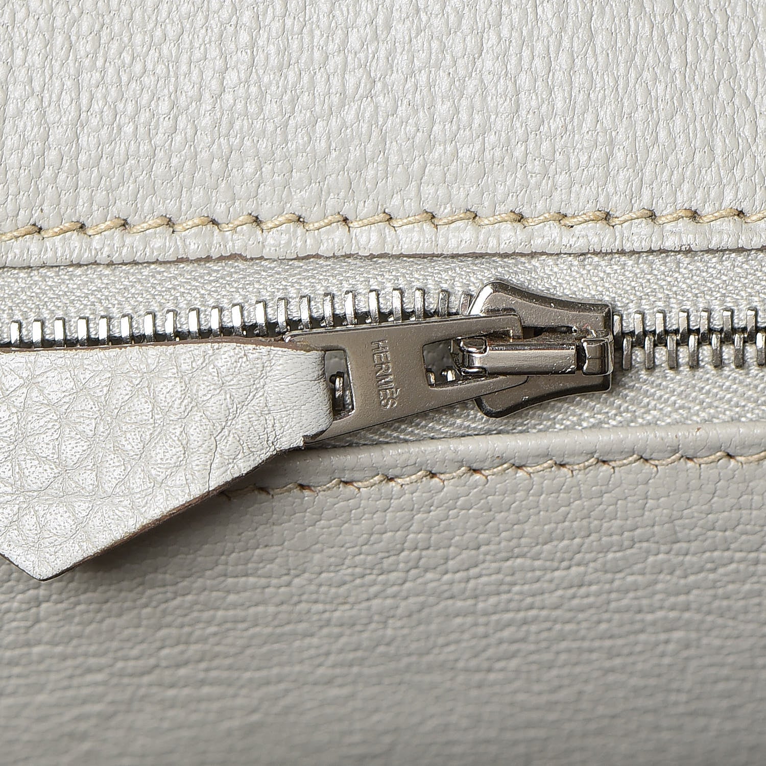 Hermes Taurillon Clemence Lizard Club Birkin 30 Gris Perle White Mykonos 20 of 38