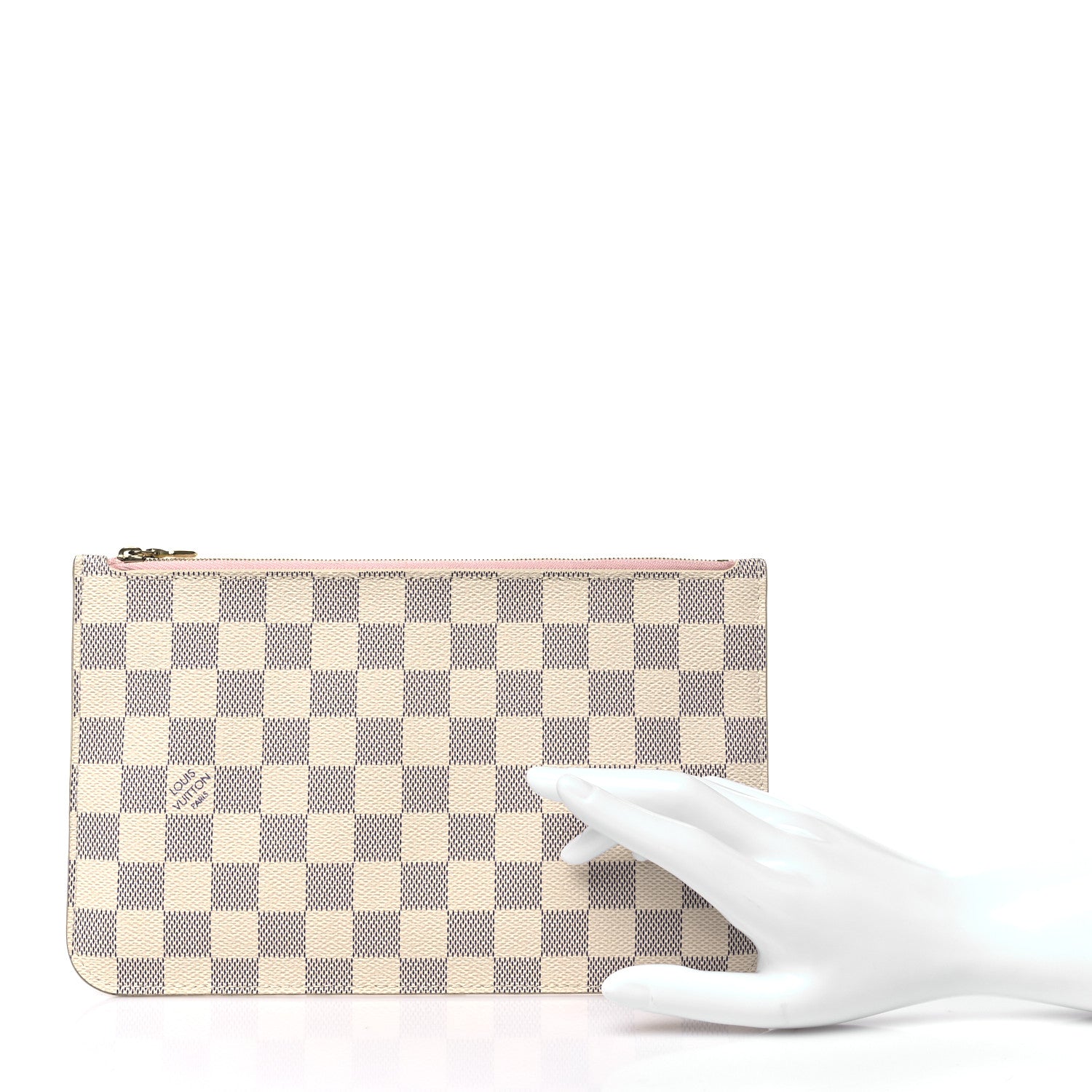 Louis Vuitton Damier Azur Neverfull MM GM Pochette Rose Ballerine 2 of 8