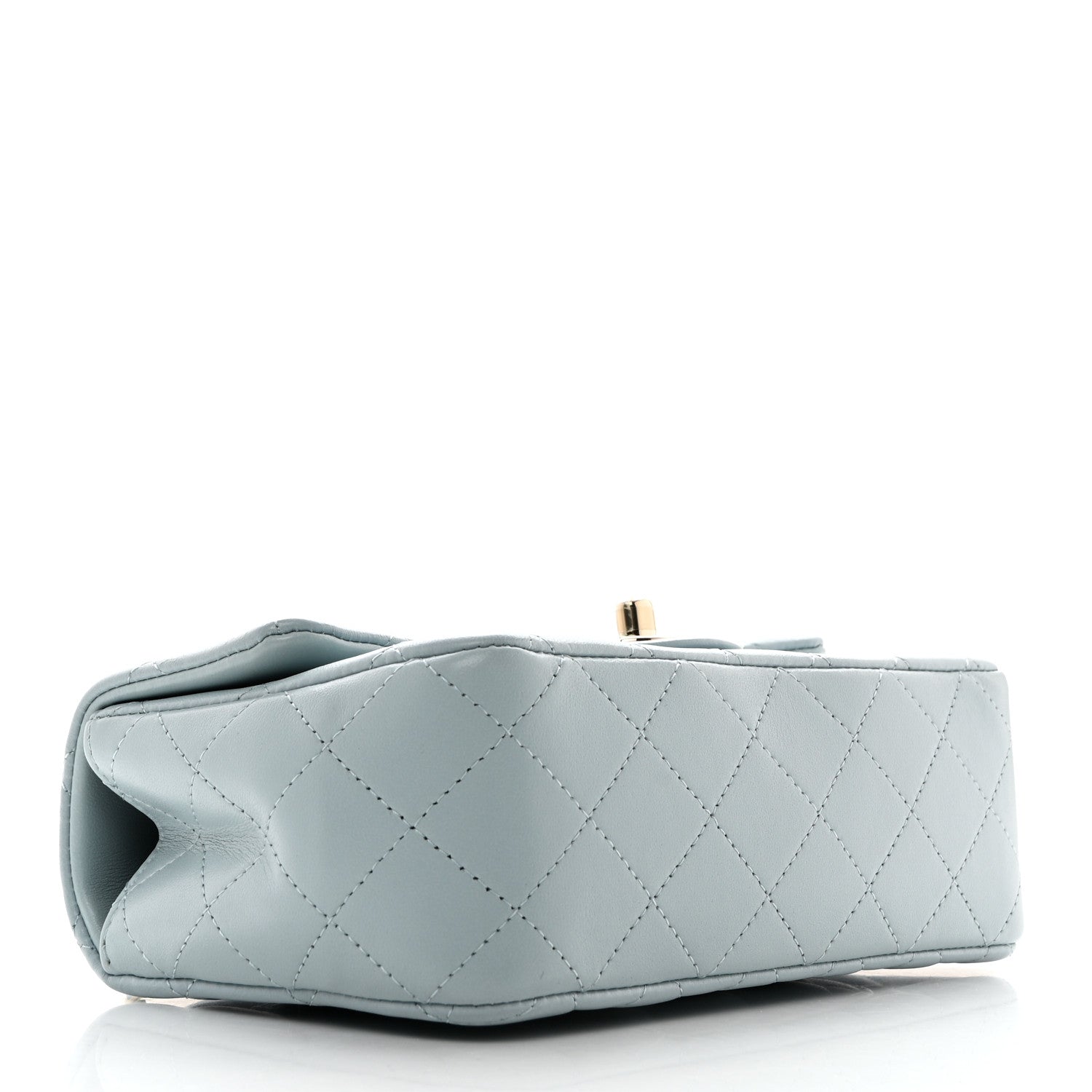 Chanel Lambskin Quilted Mini Top Handle Rectangular Flap Light Blue 4 of 11