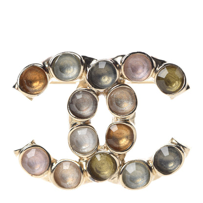 Chanel Resin CC Brooch Gold 1 of 6