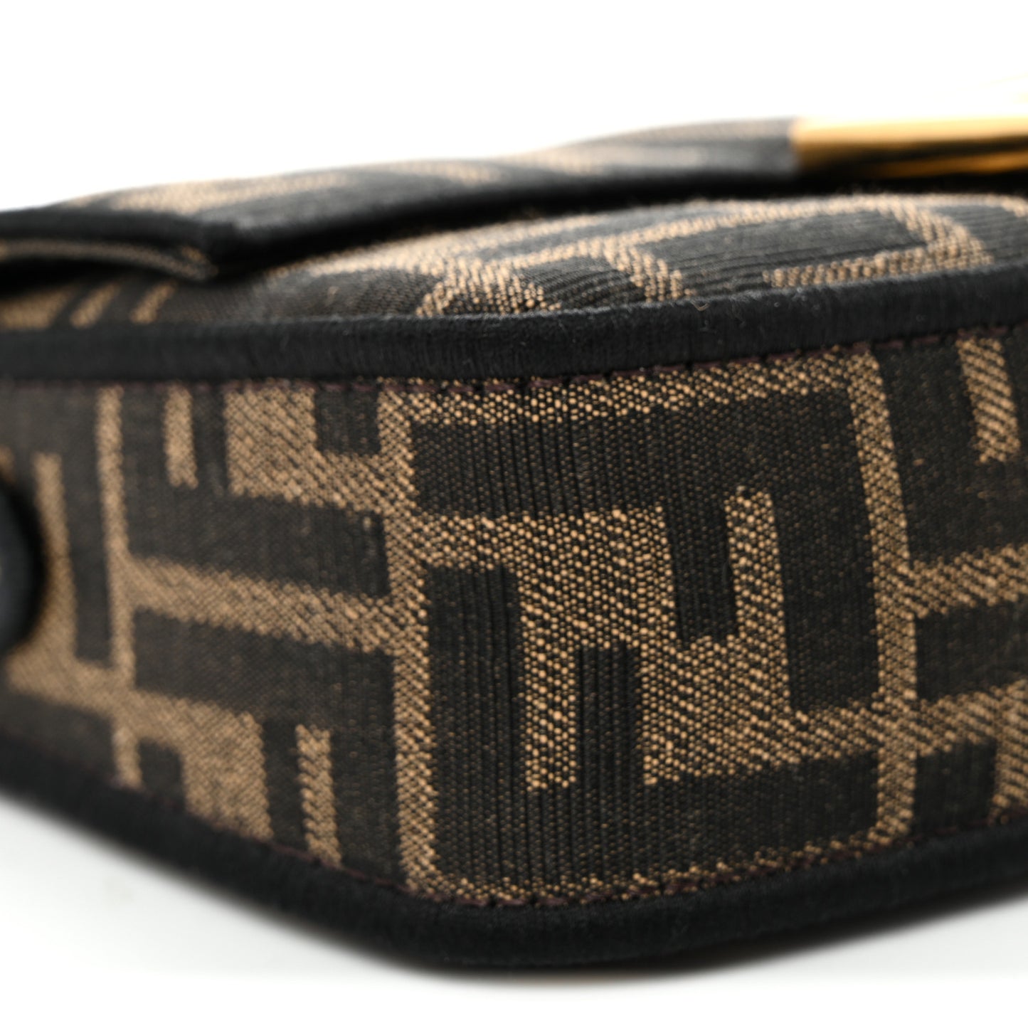 Fabric Jacquard FF 1974 Mini Baguette Tobacco Moro Black