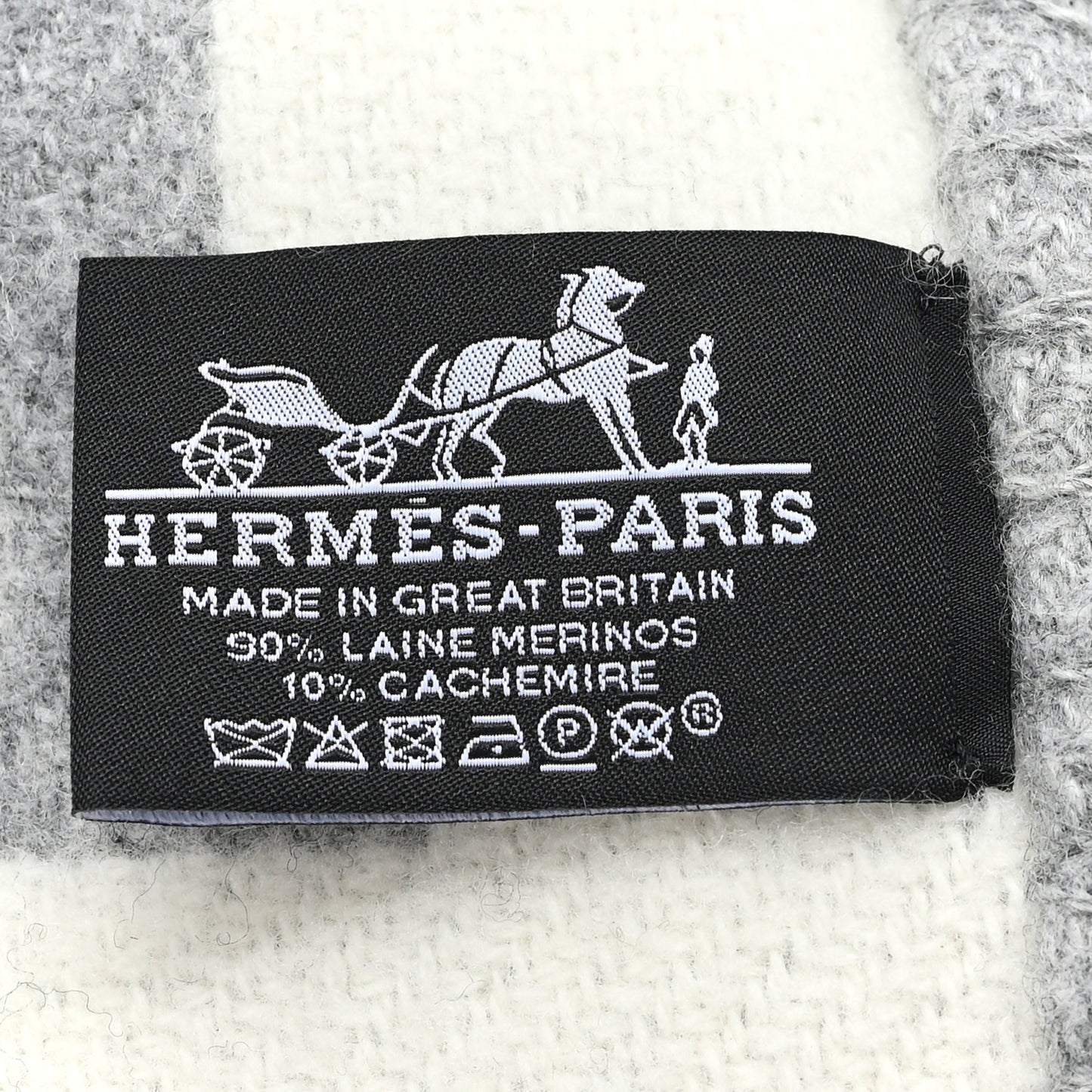 Wool Cashmere Avalon III Throw Blanket Ecru Gris Clair