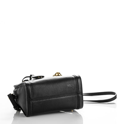 Alexander McQueen Pebbled Calfskin Mini Padlock Tote Black 4 of 8