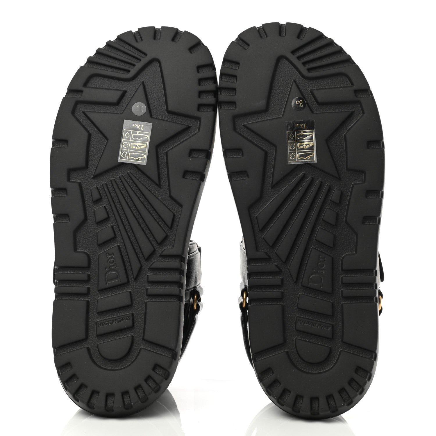 Christian Dior Lambskin Dioract Sandals 39 Black 5 of 9