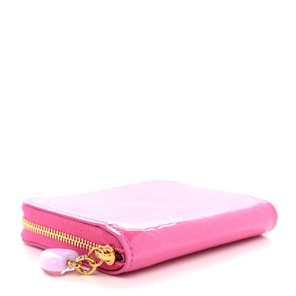 Louis Vuitton Vernis Enamel Heart Zippy Coin Purse Neon Pink 4 of 7