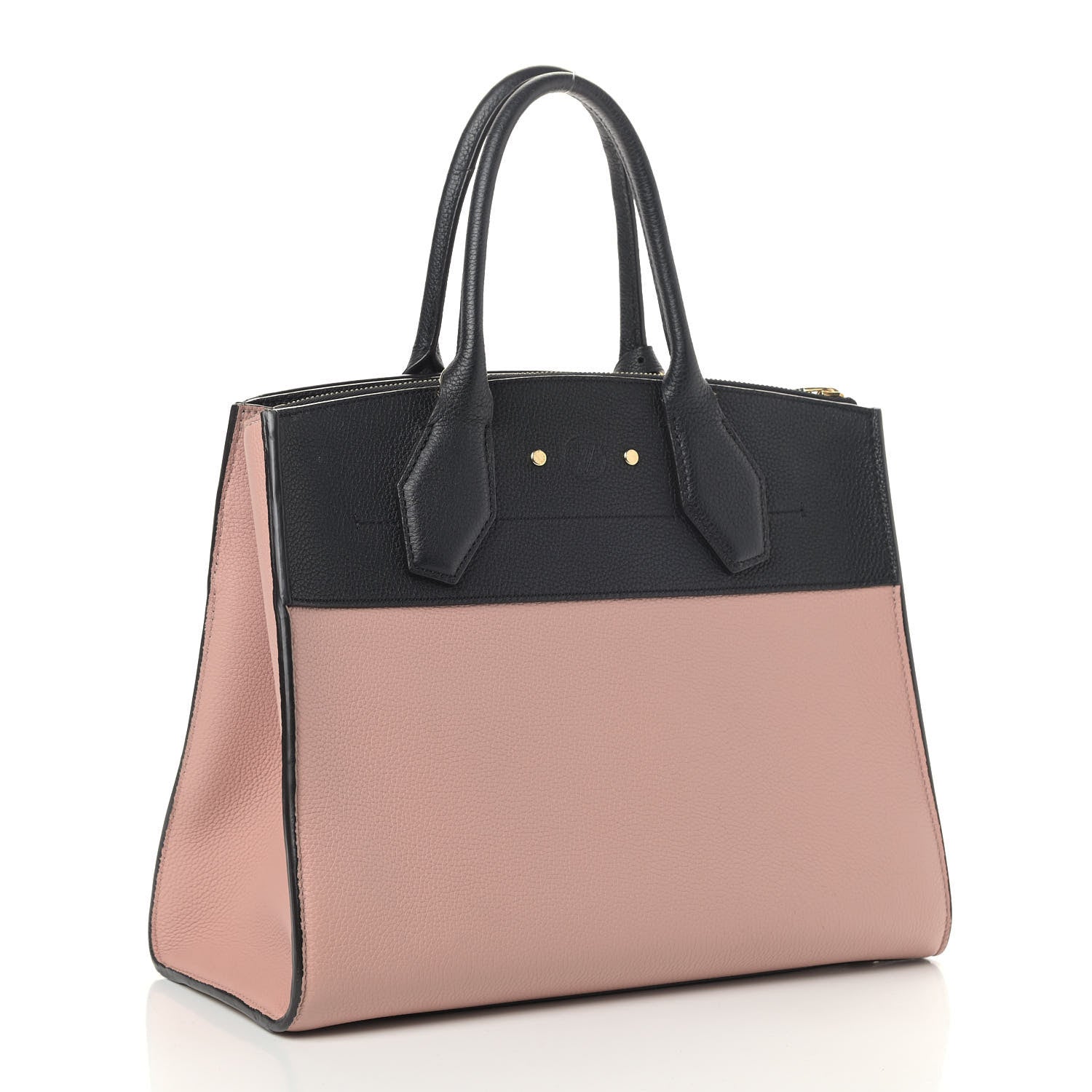 Louis Vuitton Calfskin City Steamer MM Magnolia Black 2 of 8