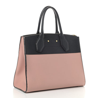 Louis Vuitton Calfskin City Steamer MM Magnolia Black 2 of 8