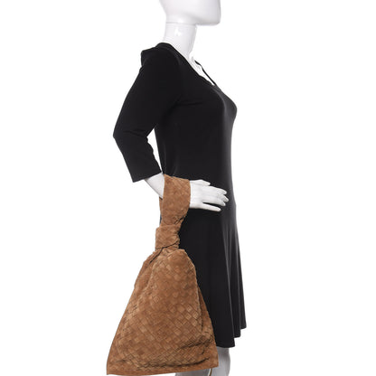 Bottega Veneta Suede Intrecciato BV Twist Caramel 2 of 10