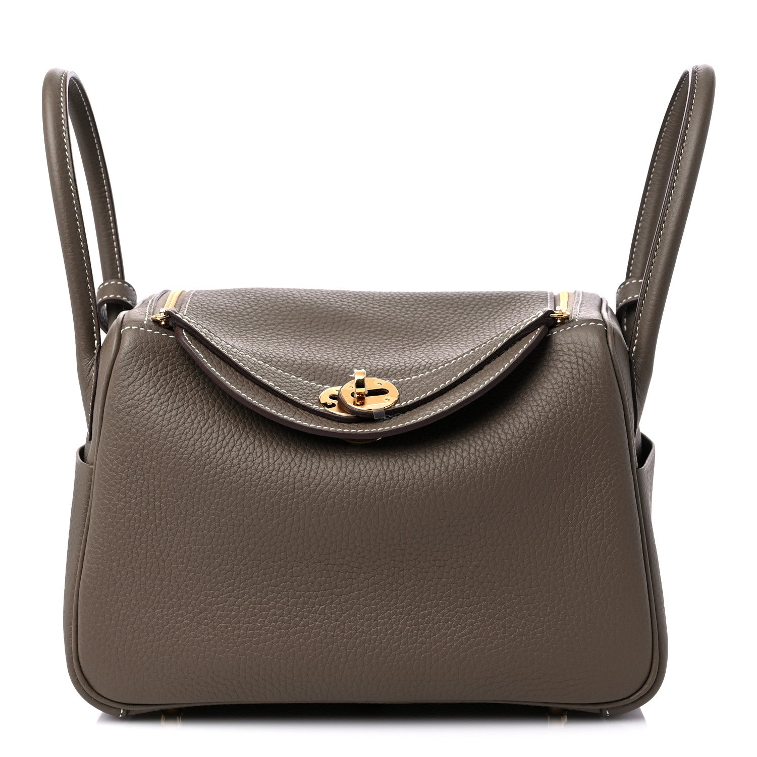 Hermes Taurillon Clemence Lindy 26 Etoupe 1 of 9