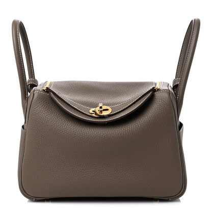 Hermes Taurillon Clemence Lindy 26 Etoupe 1 of 9
