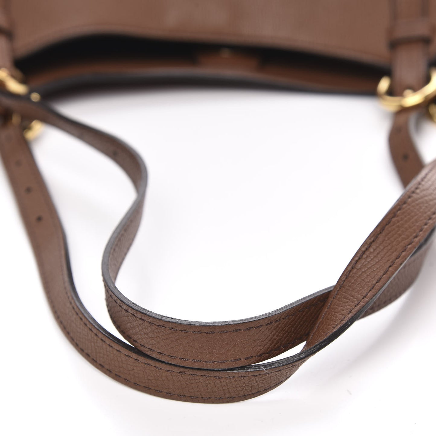 Grainy Calfskin House Check Small Canterbury Tote Tan