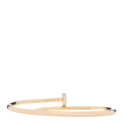 Cartier 18K Yellow Gold Diamond Small Juste Un Clou Bracelet 16 2 of 5