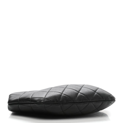 Chanel Lambskin Quilted Pearl Crown Clutch Bag Black 4 of 11