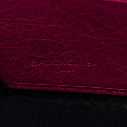 Balenciaga Agneau Classic Gold Hardware Continental Zip Around Wallet Rose Dahlia 6 of 6