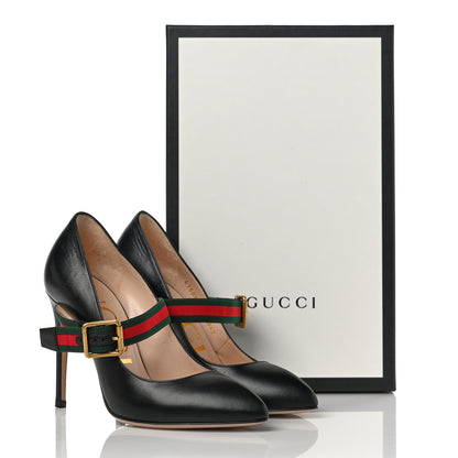 Gucci Malaga Kid Sylvie High Heel Pumps 36 Black 10 of 10