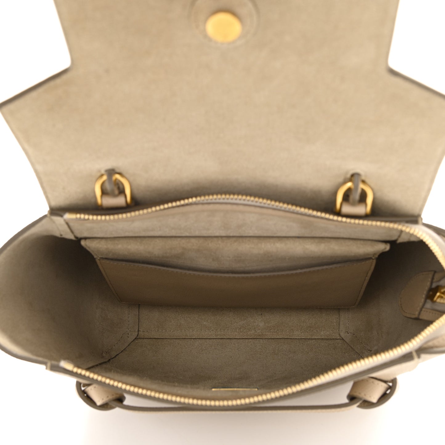 Grained Calfskin Micro Belt Bag Light Taupe