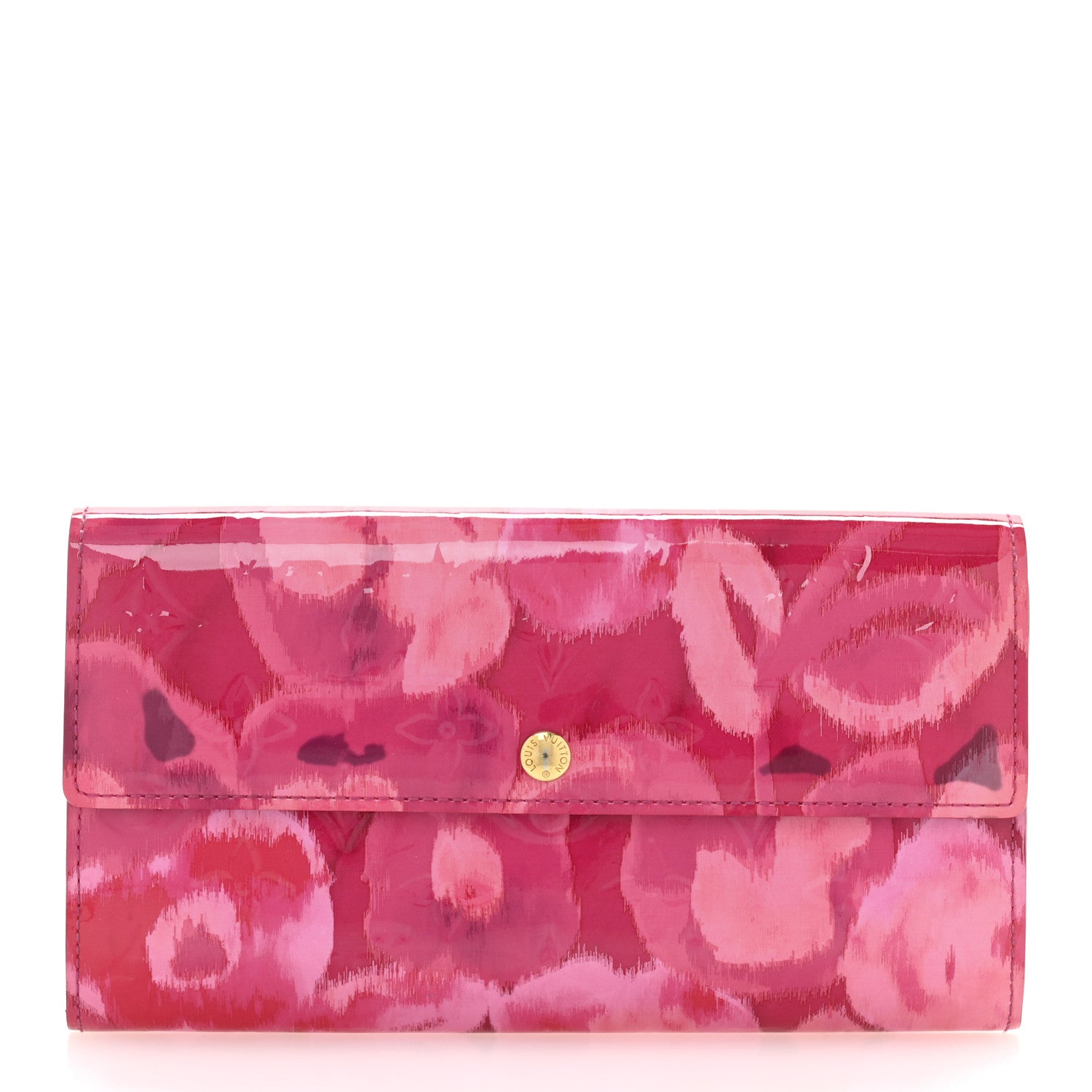 Louis Vuitton Vernis Ikat Sarah Wallet Rose Velours 1 of 10