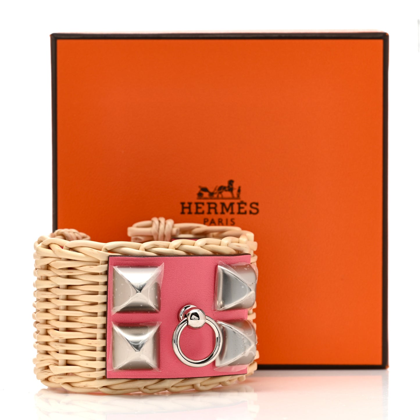 Wicker Barenia Medor Picnic Cuff Bracelet Rose Extreme