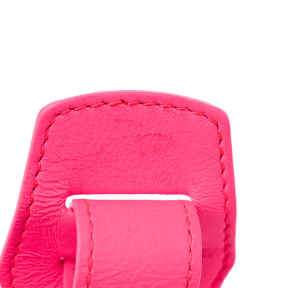 Balenciaga Agneau Classic Silver Hardware Mini City Rose Fluo 12 of 13