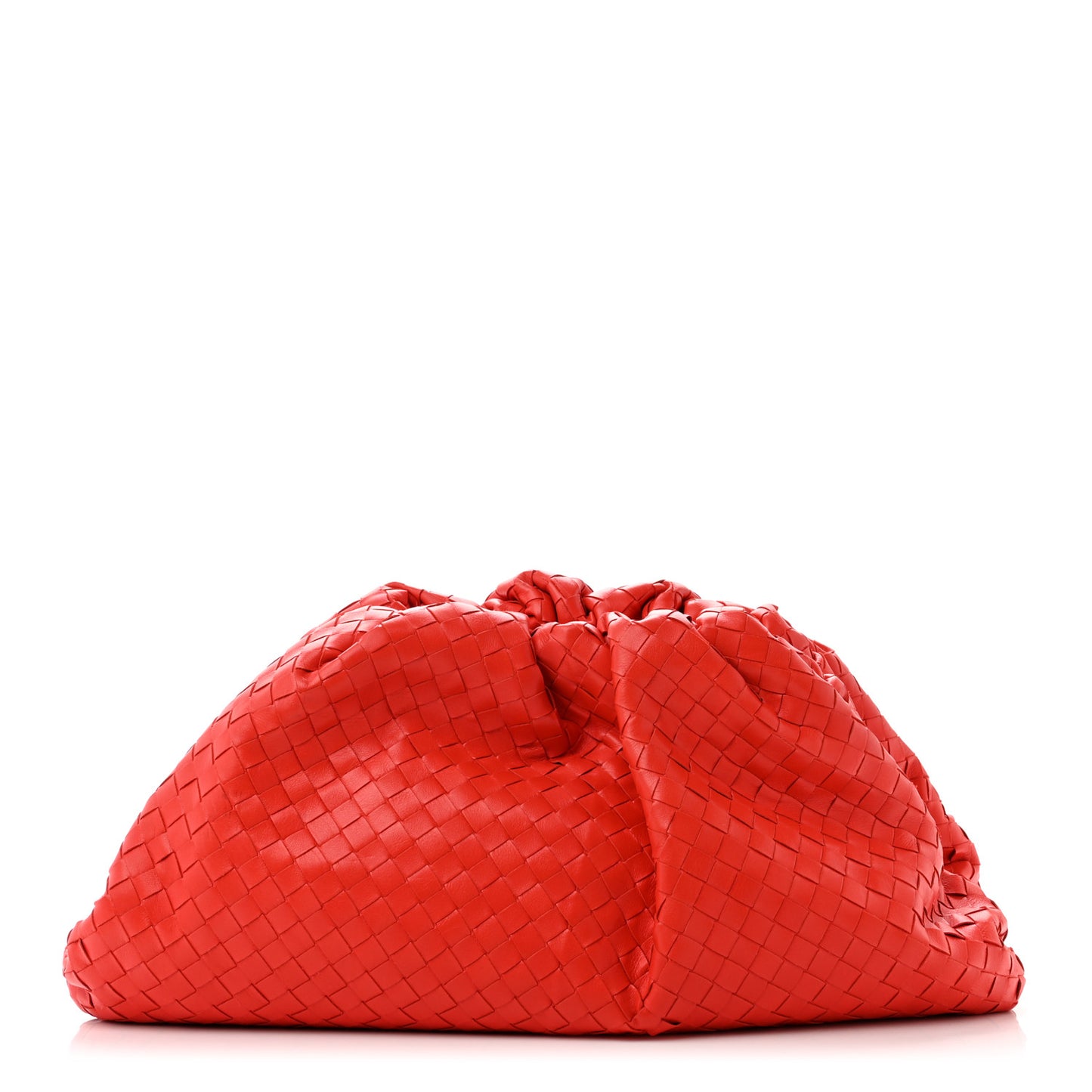 Nappa Maxi Intrecciato The Pouch Oversized Clutch Bright Red
