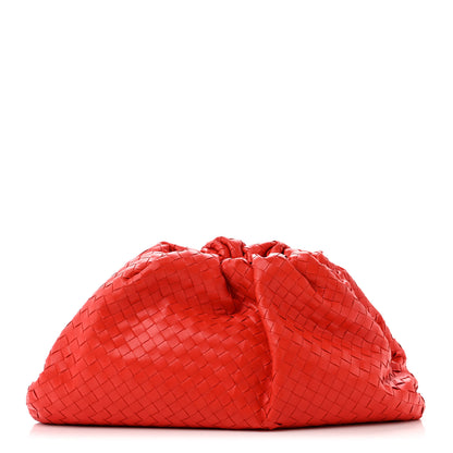Bottega Veneta Nappa Maxi Intrecciato The Pouch Oversized Clutch Bright Red 1 of 7