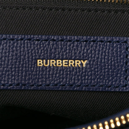 Burberry Derby Calfskin Vintage Check Medium Banner Tote Regency Blue 6 of 12