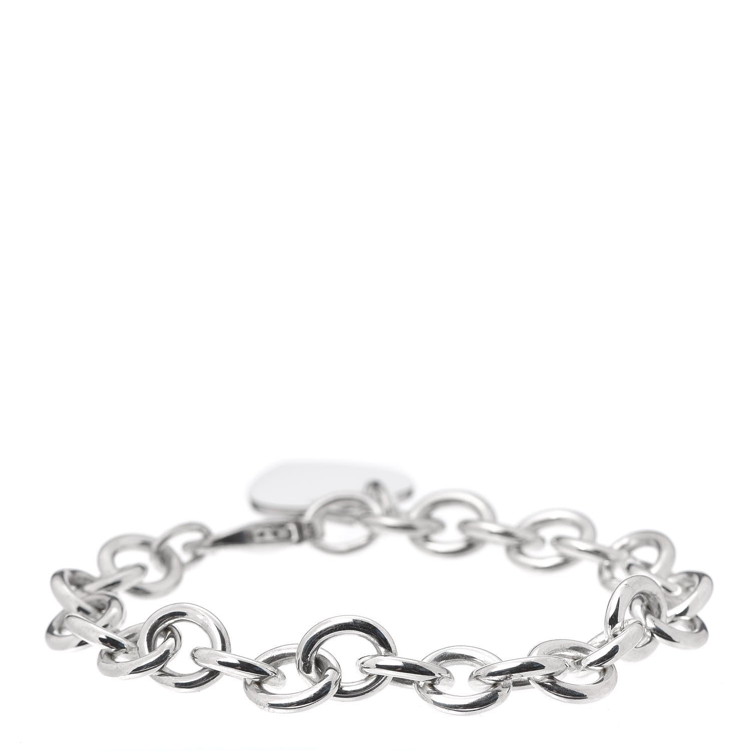 Tiffany Sterling Silver Heart Tag Charm Bracelet 3 of 4