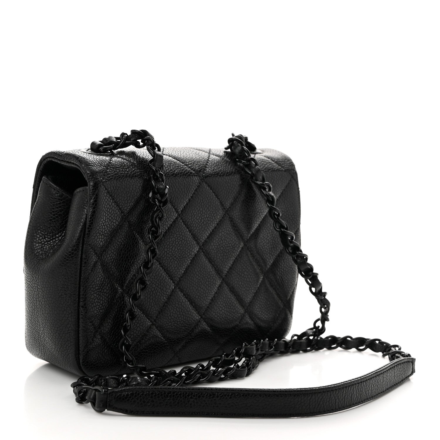 Chanel Caviar Quilted Incognito Mini Square Flap Black 3 of 11
