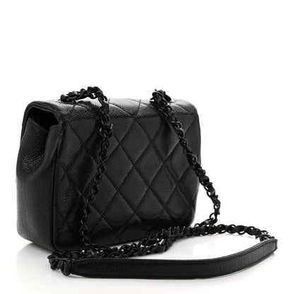 Chanel Caviar Quilted Incognito Mini Square Flap Black 3 of 11