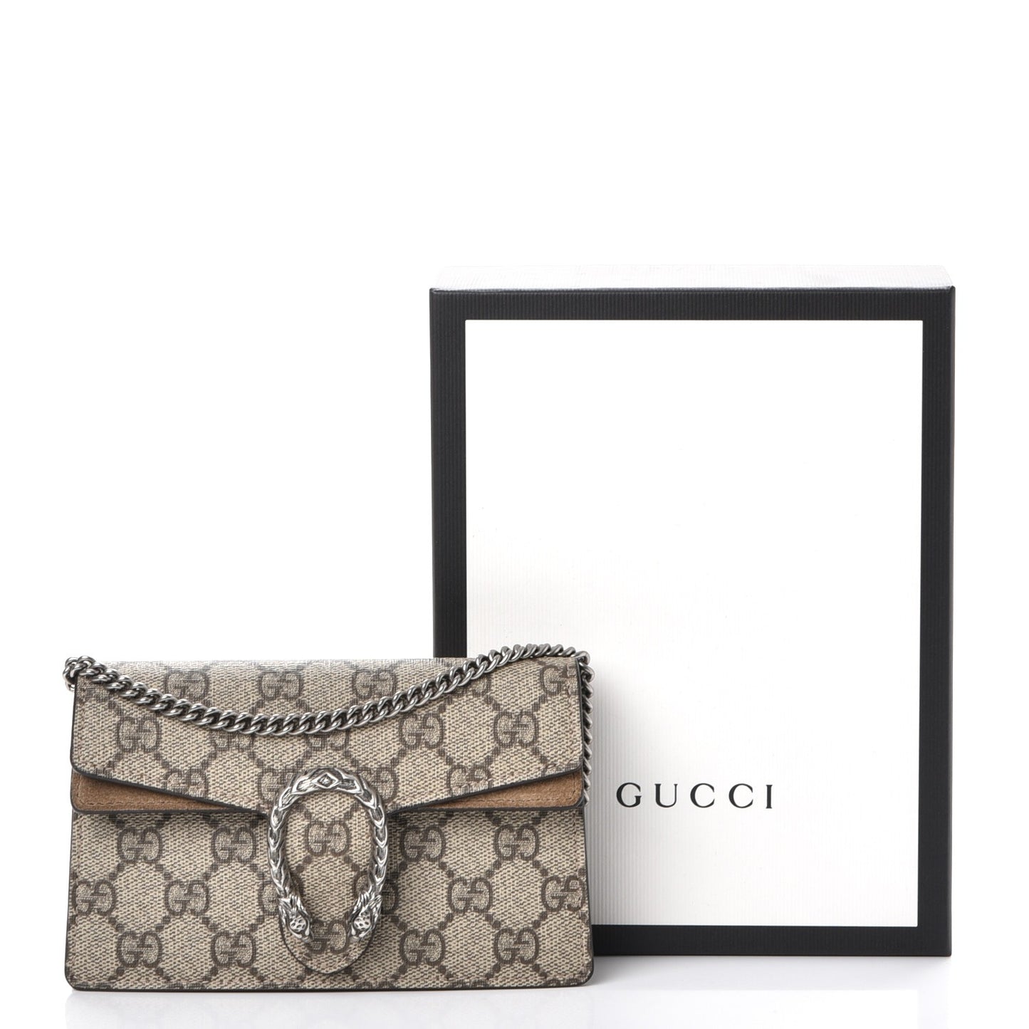 GG Supreme Monogram Super Mini Dionysus Shoulder Bag Taupe