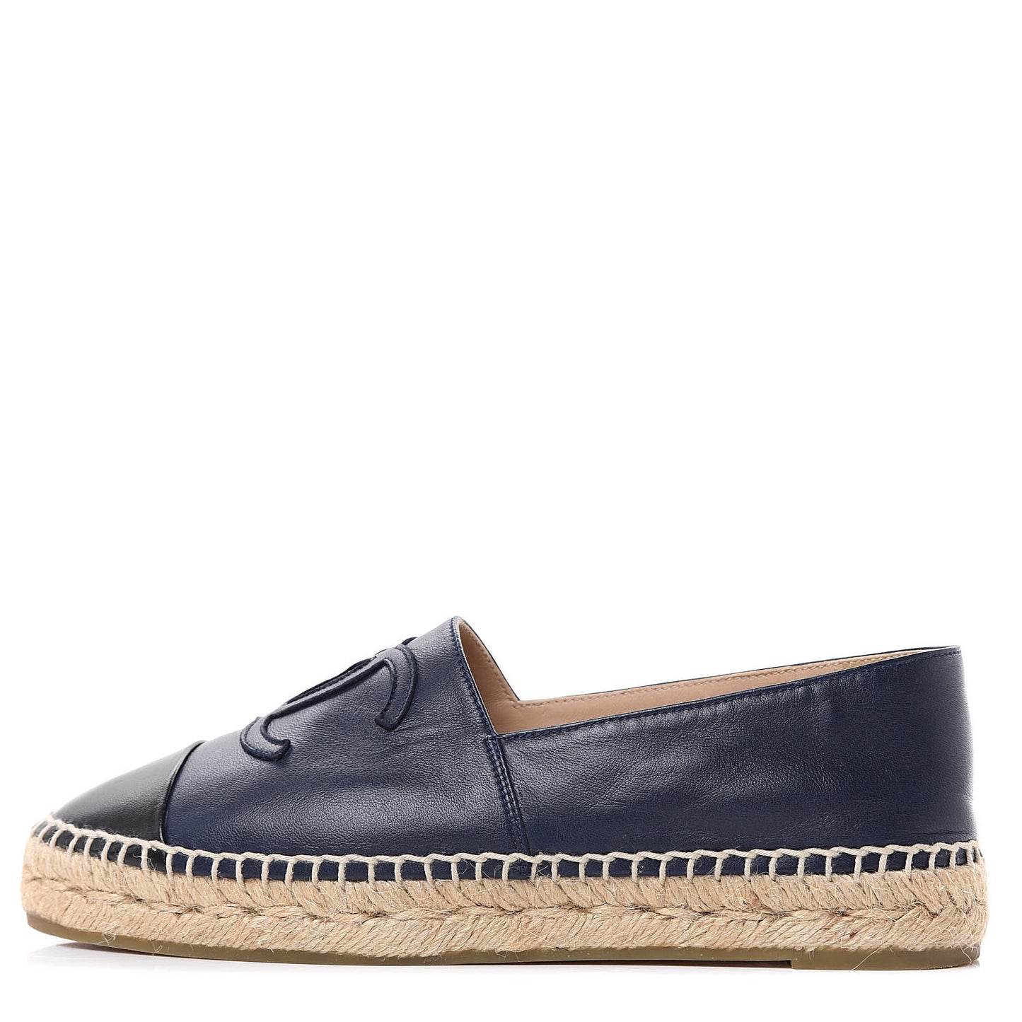 Lambskin CC Espadrilles 37 Navy Black