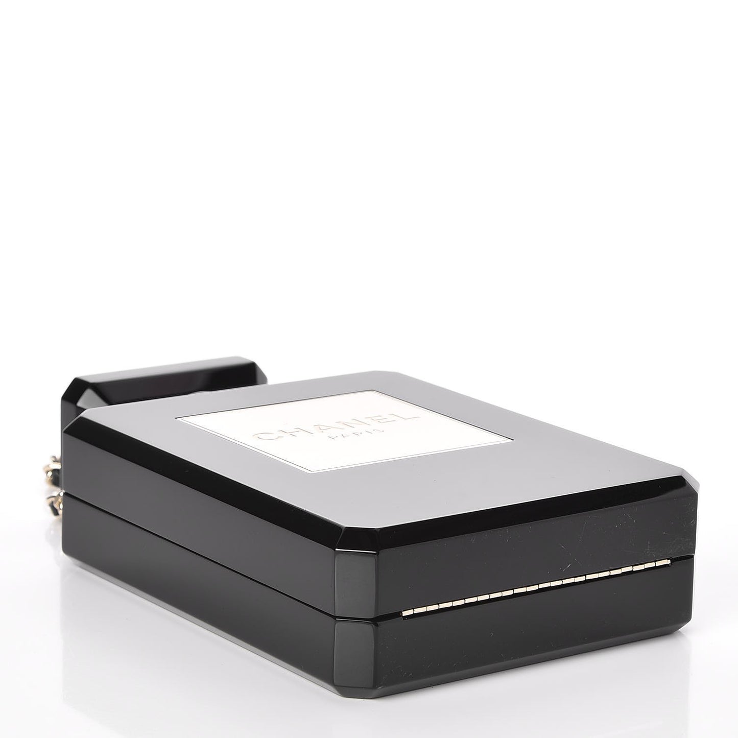 Plexiglass Perfume Bottle Clutch Black