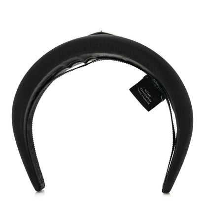 Prada Re-Nylon Metal Triangle Logo Headband Black 1 of 8