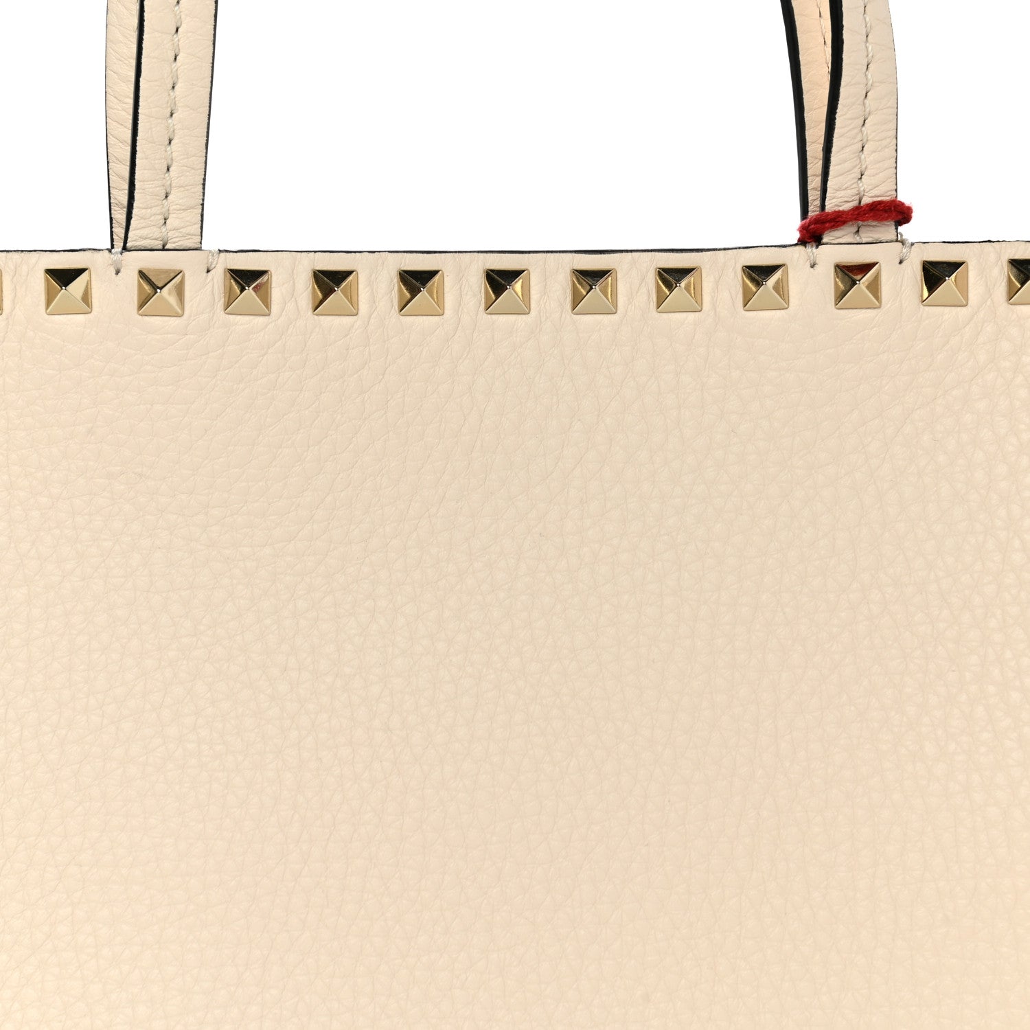 Valentino Garavani Grained Calfskin Small Rockstud Shoulder Tote Light Ivory 7 of 12