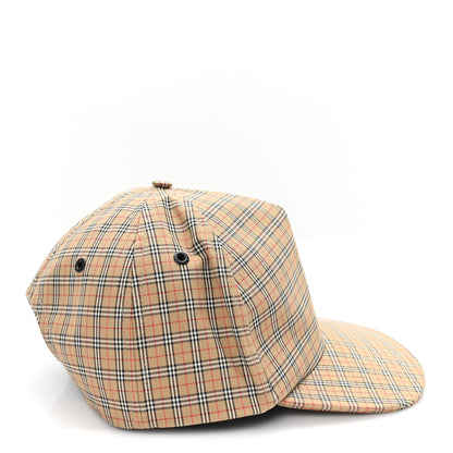 Burberry Technical Cotton Micro Check Baseball Hat L Beige 6 of 8
