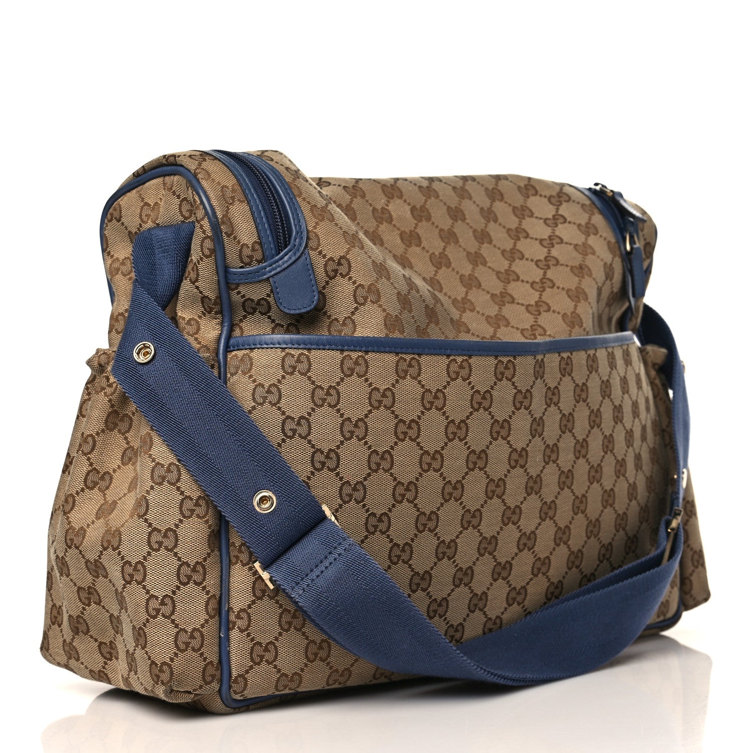 Gucci Monogram Margaux Calfskin Large Diaper Bag Beige Ebony Washed Ink 4 of 10