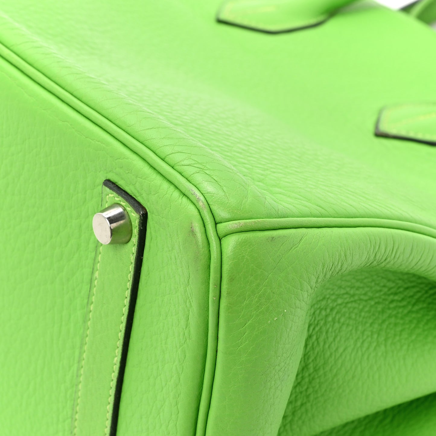 Taurillon Clemence Birkin 35 Vert Cru