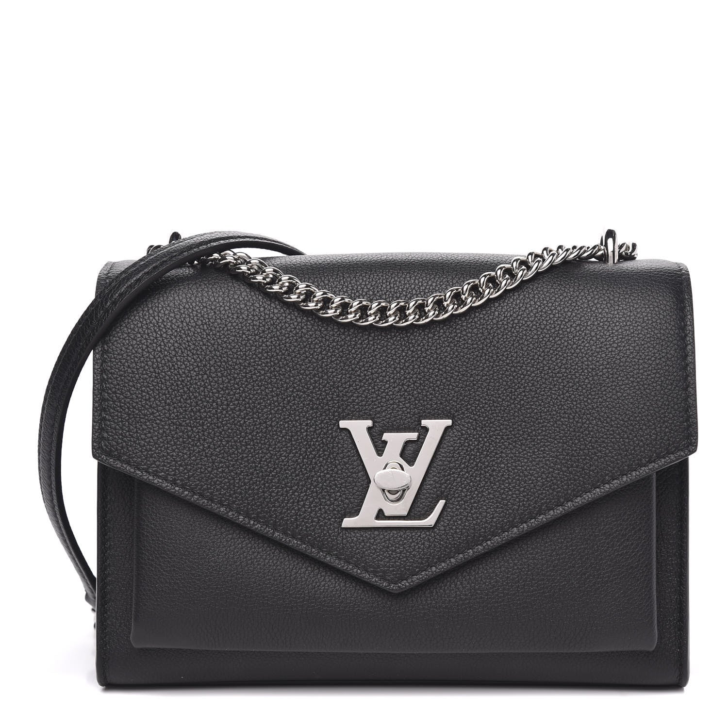 Louis Vuitton Soft Calfskin My Lockme Chain Bag BB Black 1 of 9