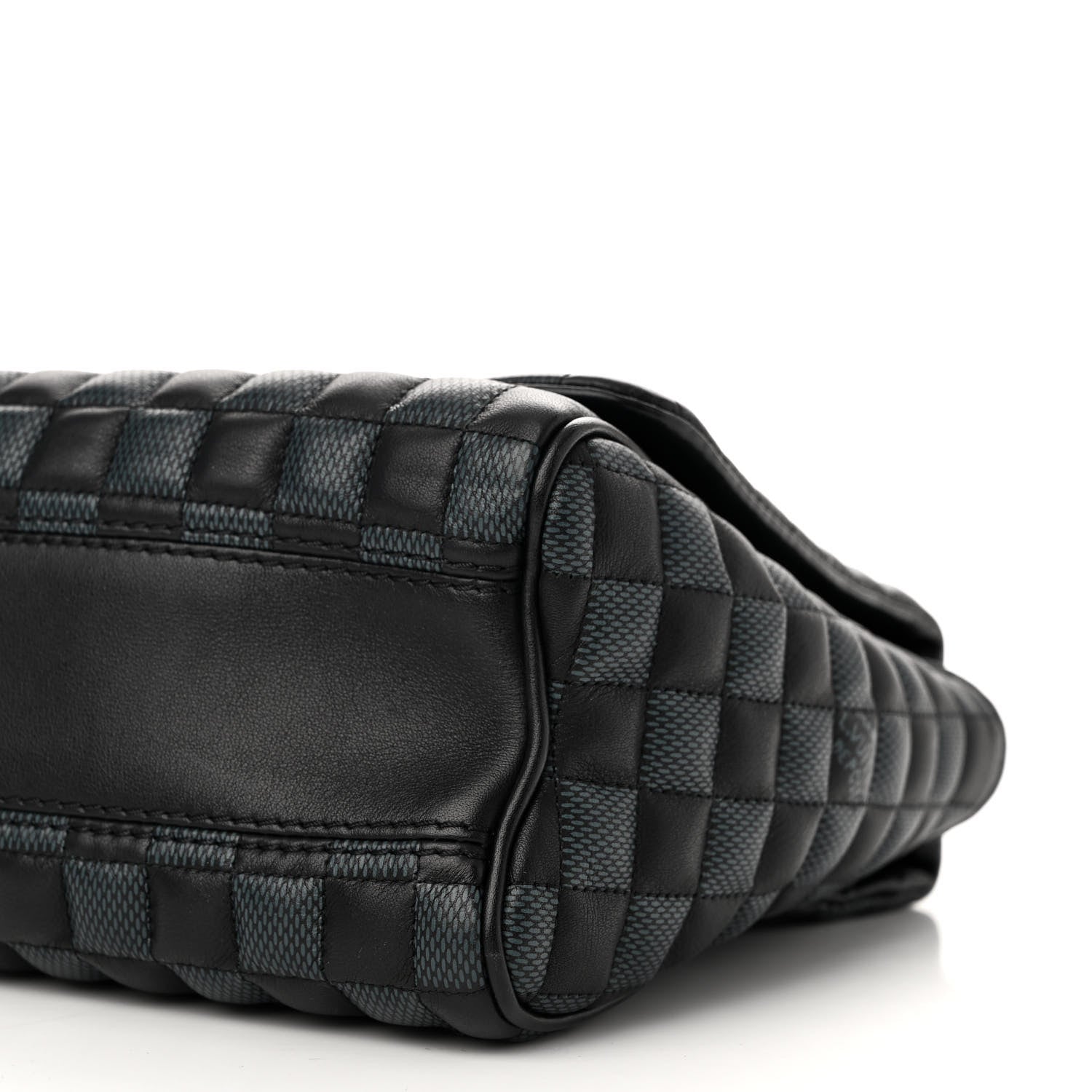 Louis Vuitton Calfskin Quilted Damier Twist MM Black Anthracite 9 of 10