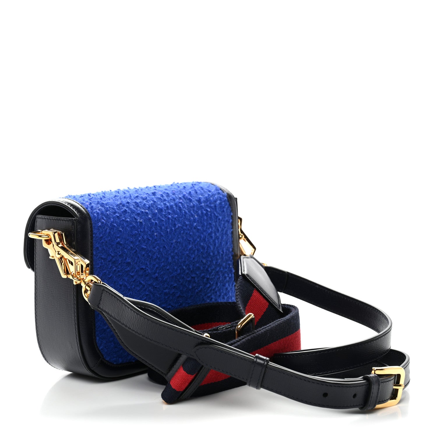 Gucci Casy Wool Azalea Calfskin Mini Horsebit 1955 Shoulder Bag