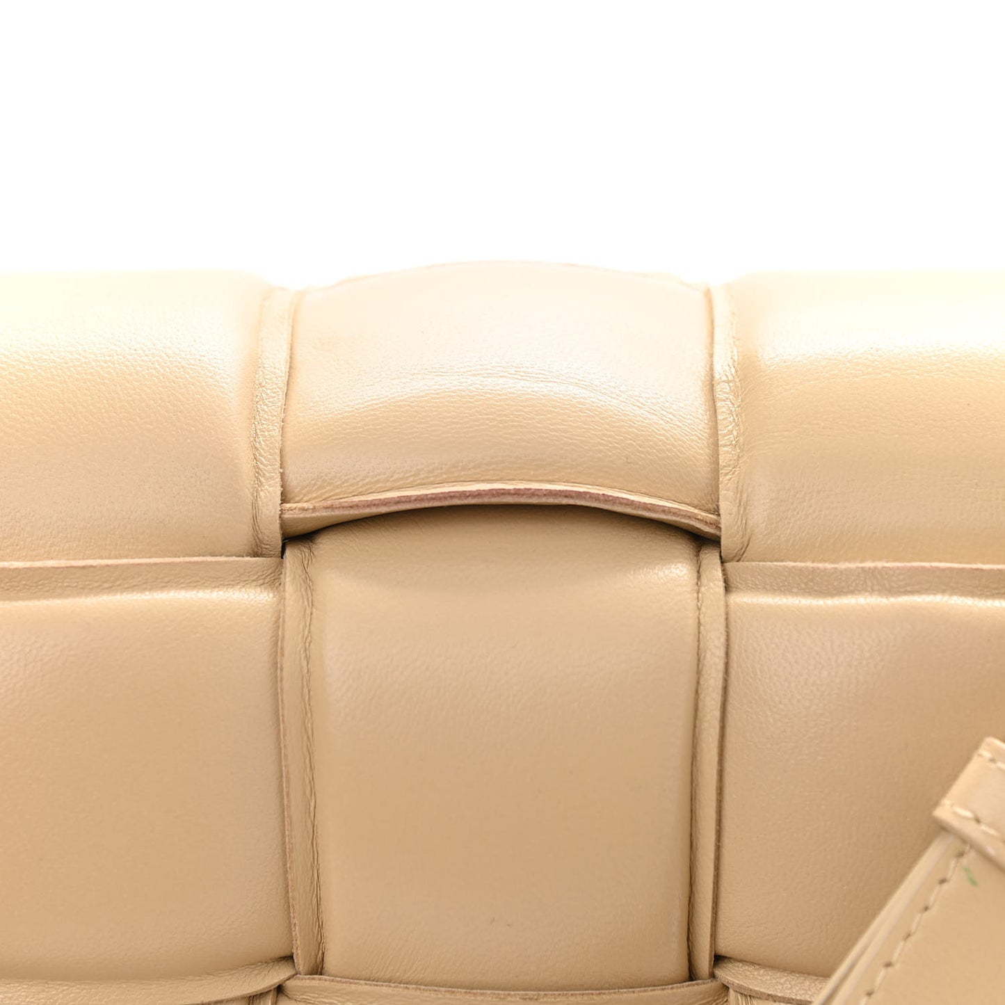 Nappa Maxi Intreccio Padded Cassette Crossbody Bag Porridge