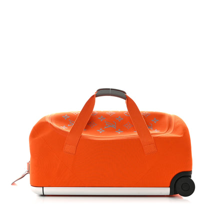 Louis Vuitton Knit Monogram Horizon Soft Duffle 55 Orange 3 of 13