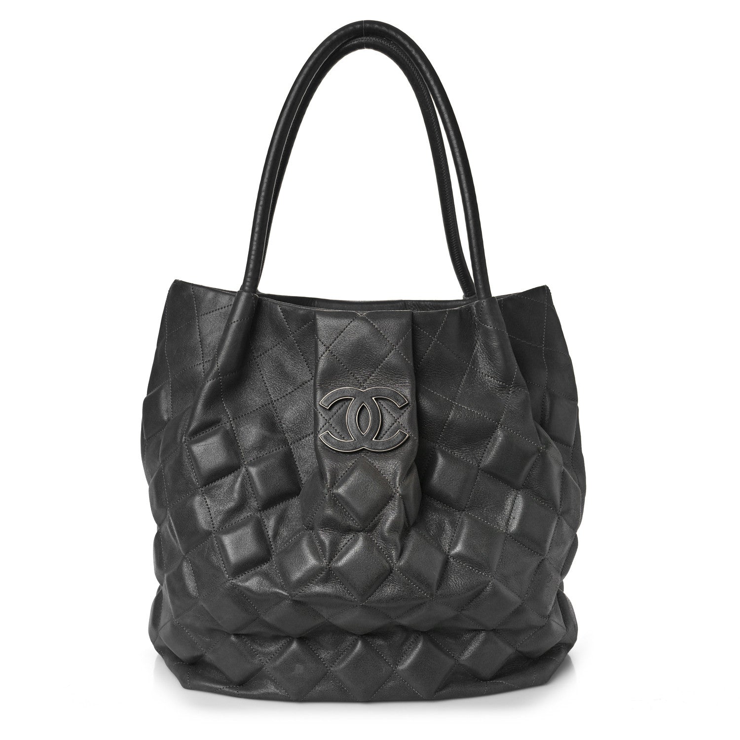 Chanel Calfskin Sloane Square Tote Grey 1 of 10