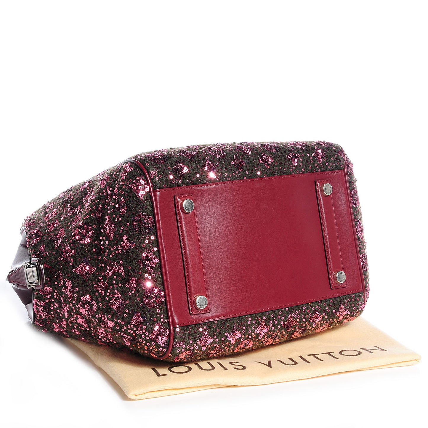 Sequin Monogram Sunshine Express North South Burgundy