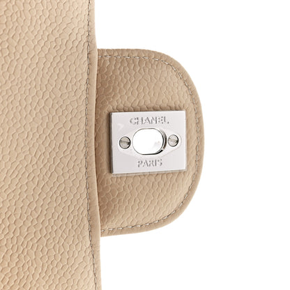 Chanel Caviar Quilted Medium Double Flap Beige 6 of 11