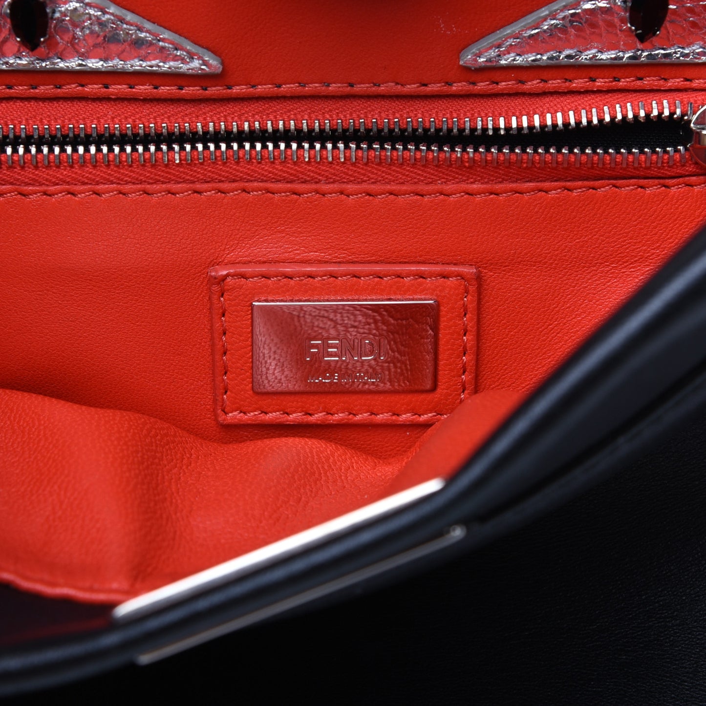 Nappa Karung Monster Eyes Mini Peekaboo Iconic Satchel Black Papavero