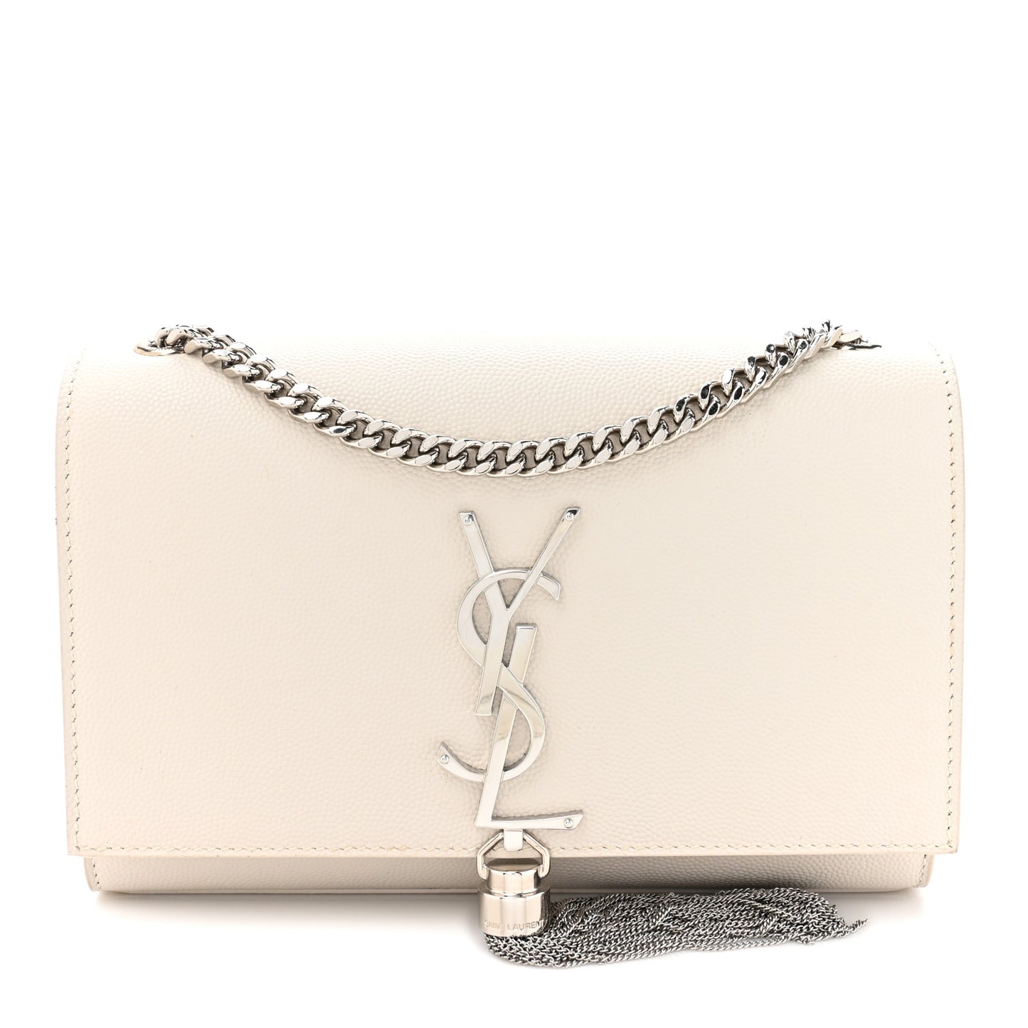 Grain De Poudre Small Classic Monogram Kate Tassel Satchel Icy White