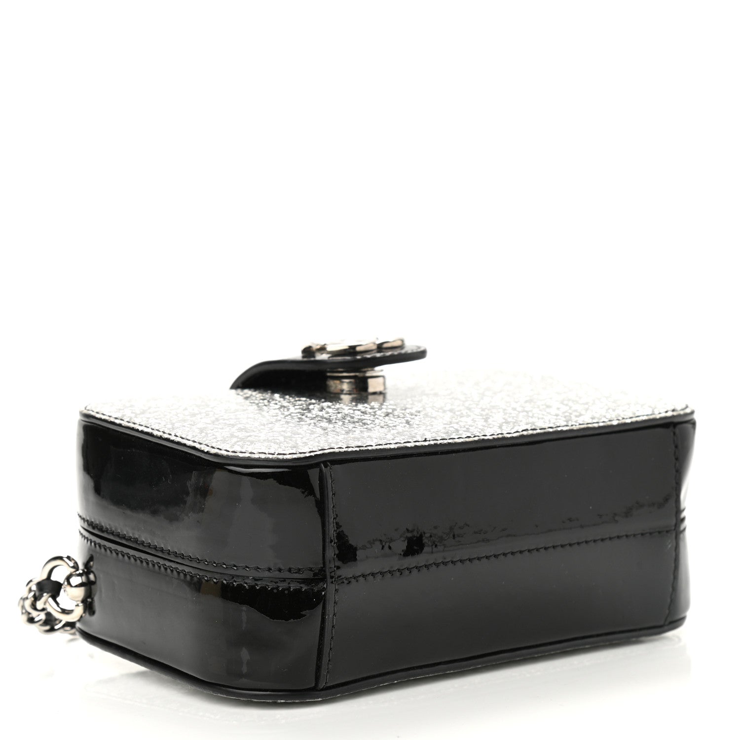 Chanel Glitter Patent Evening On The Moon Camera Case Silver 3 of 9