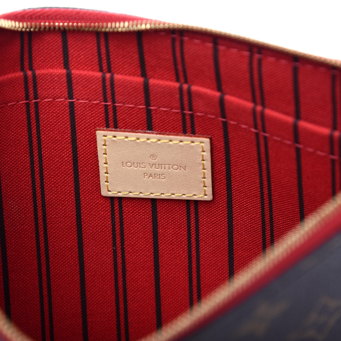 Monogram Neverfull MM GM Pochette Cherry